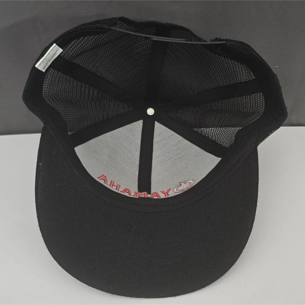 Yamaha Revs Your Heart Trucker Hat Black Mesh Back Adjustable Snapback